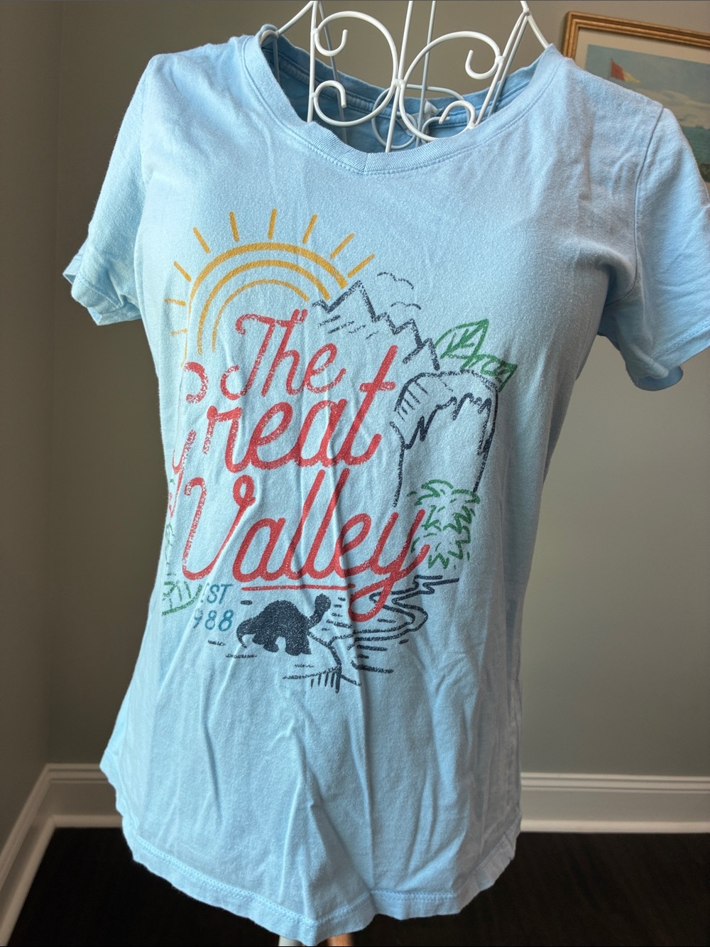 Universal Light Blue 'The Great Valley' Graphic Tee